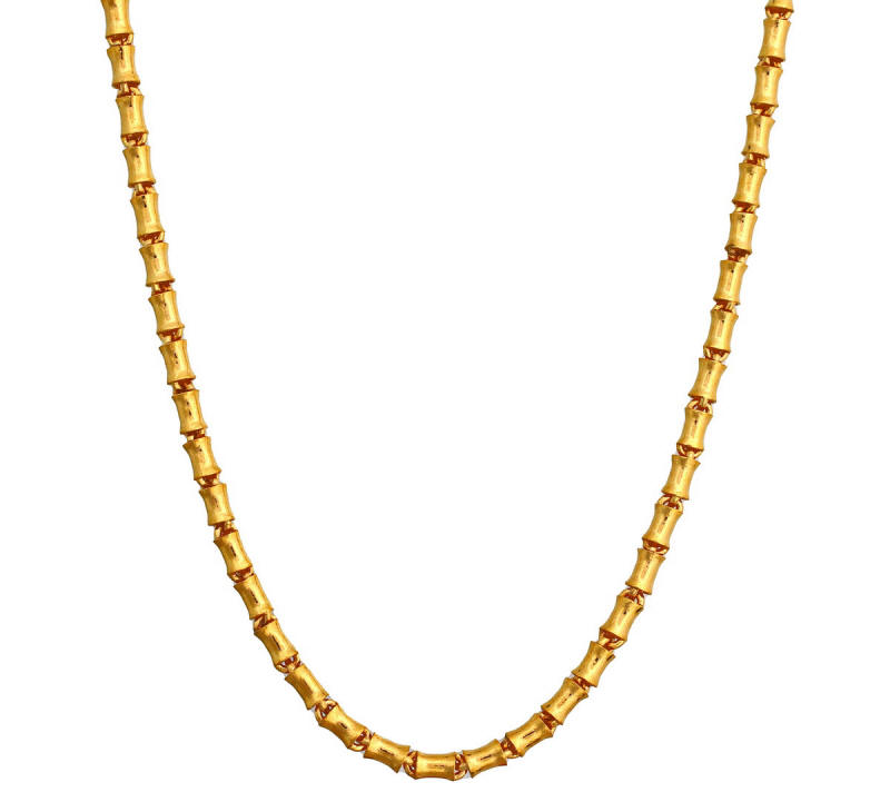 24k gold Bambook link chain