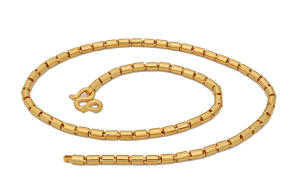 24k gold Thai Baht barrel link chain