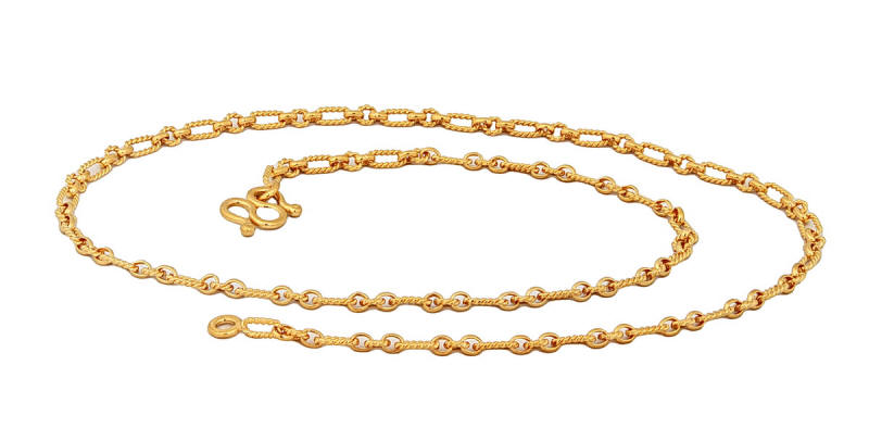 Fancy 24k gold 1 Baht chain