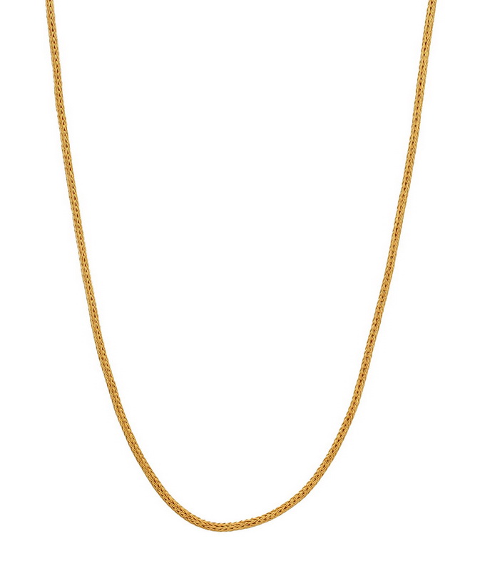 23k gold braided rope chain