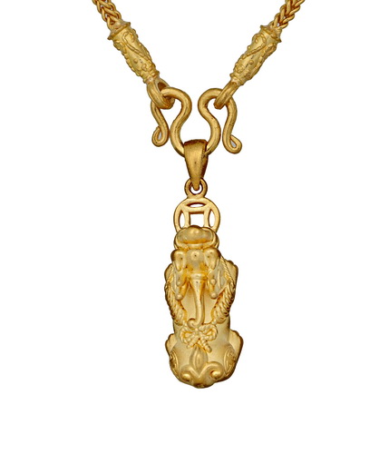 23k gold Pixiu pendant