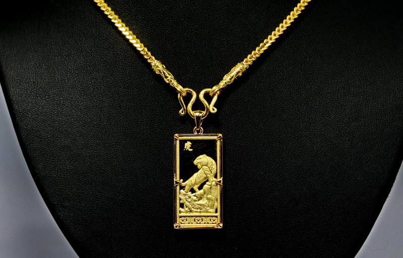 18k gold bezel Franco chain 3 Baht