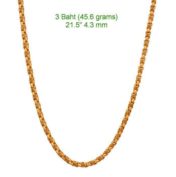 24k gold 3 Baht Tiger link chain