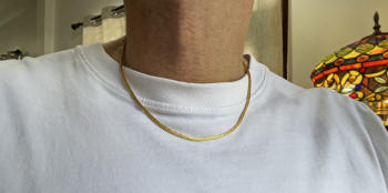 17.5" 23k gold braided rope chain