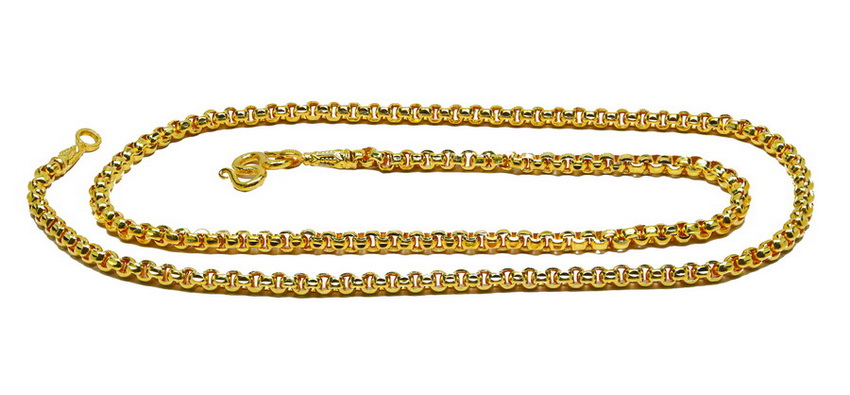 Customer review of 2 1/2 Baht DC 23k gold rolo chain