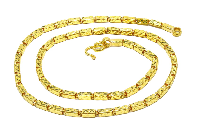 23k gold twin diamond cut bar link chain customer review