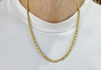 2 Baht 23k gold chain